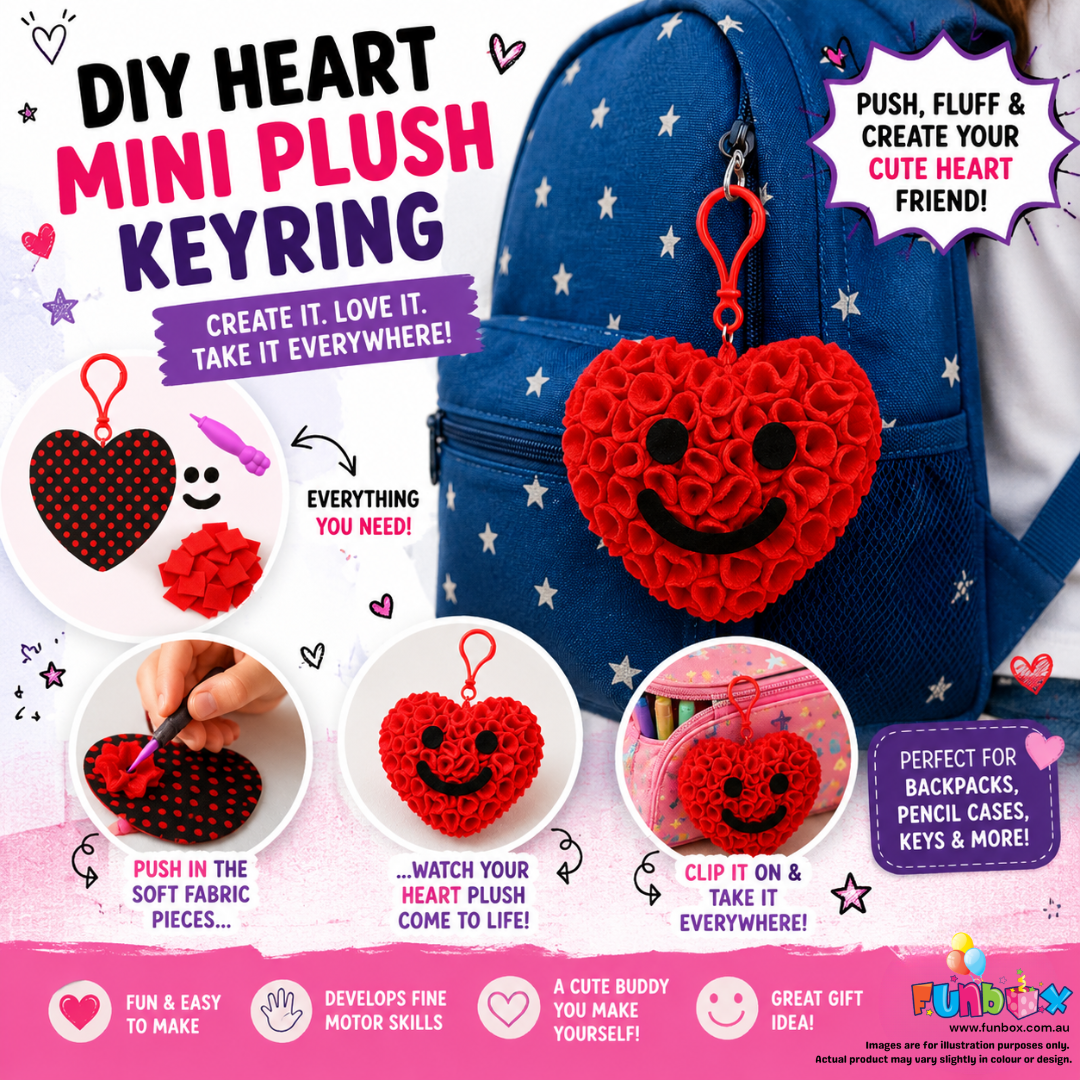 DIY Heart Mini Plush Keyring