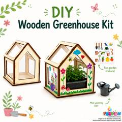 Pre-Order! DIY Wooden Greenhouse Kit (No Seeds or Soil Pellets)