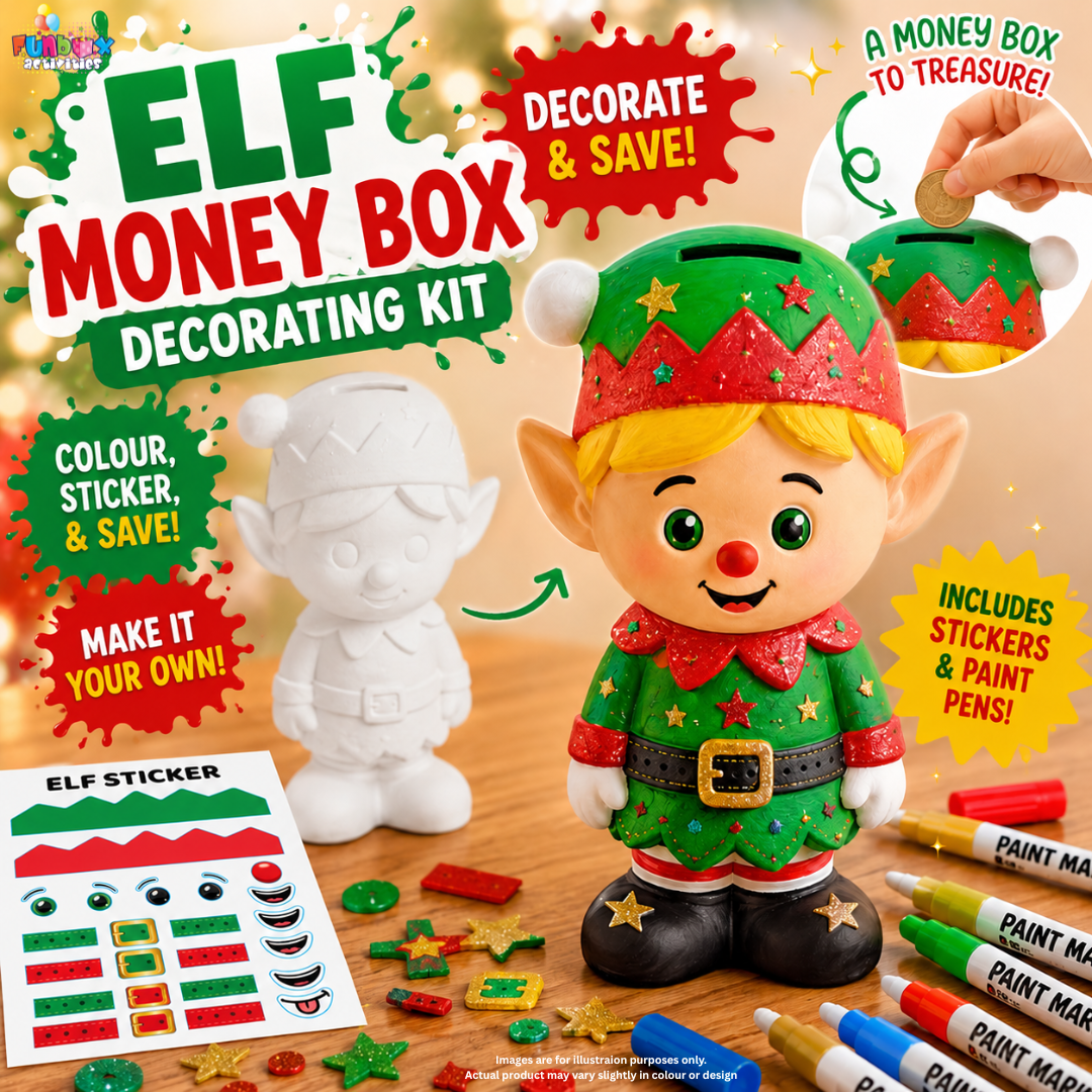 Pre-Order! Christmas Elf Money Box Decorating Kit