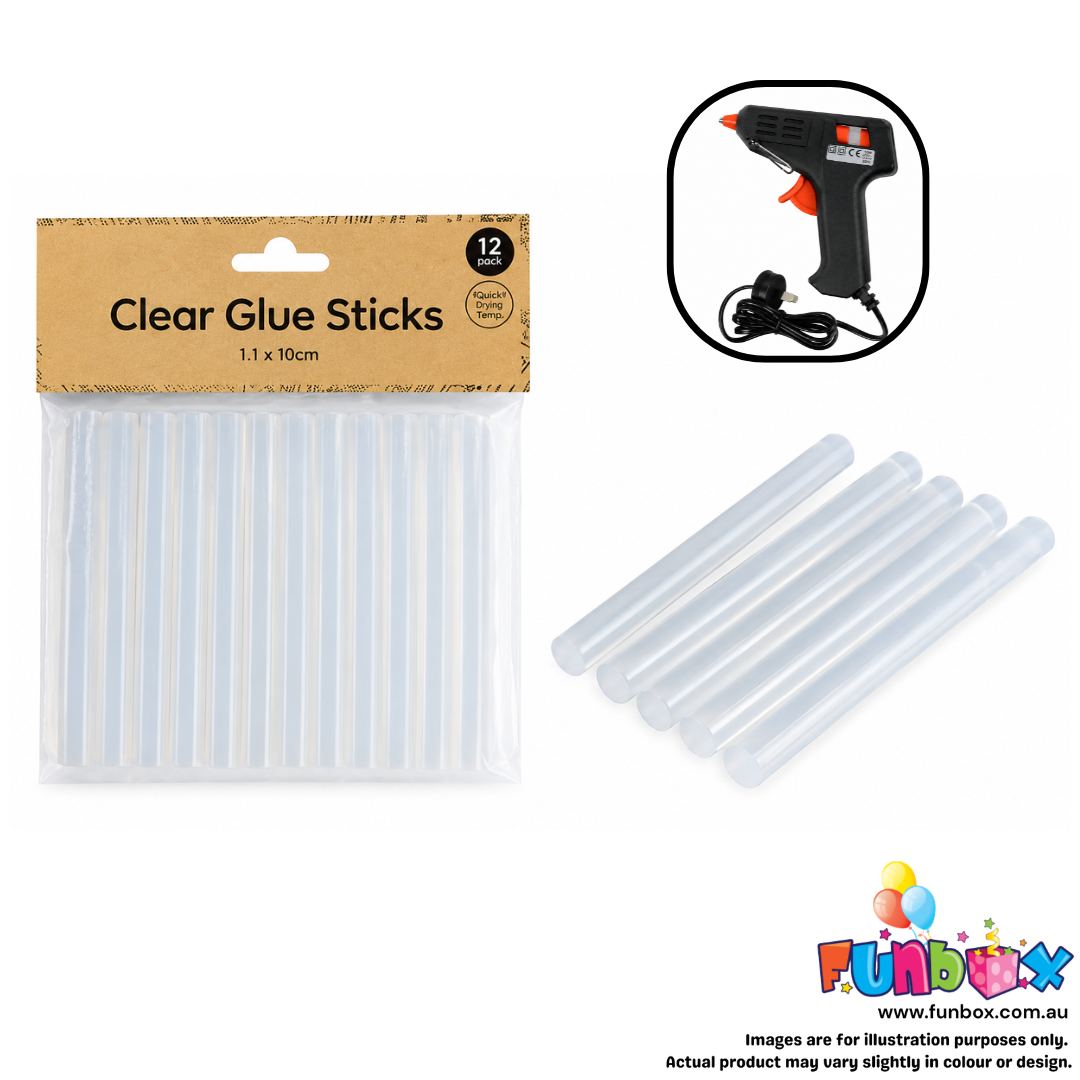 Clear Glue Sticks - 12 Pack
