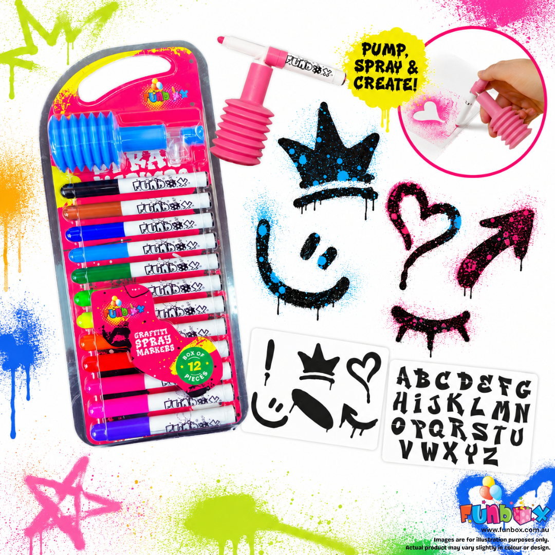 Graffiti Spray Markers with Stencils