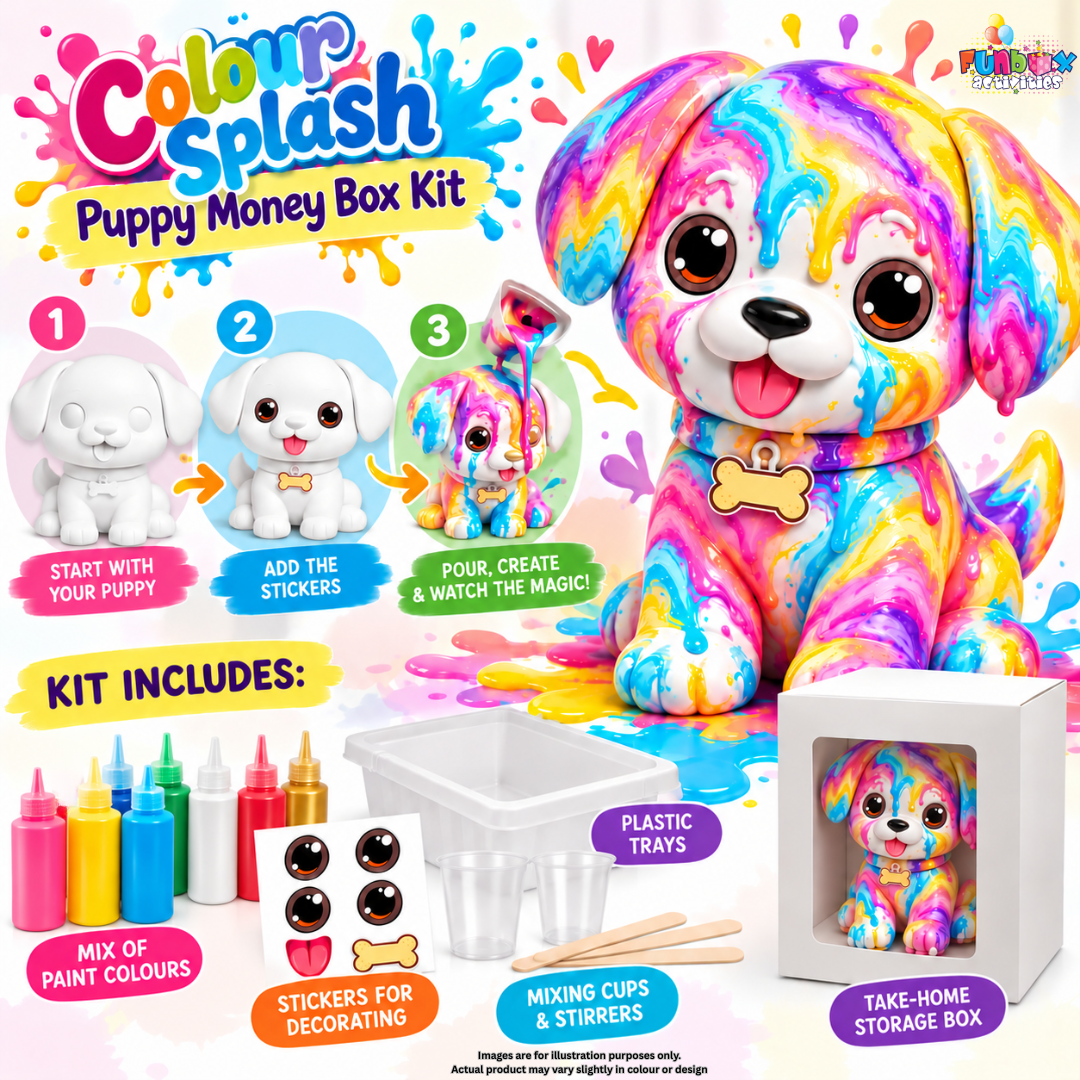 Pre-Order! Colour Splash Puppy Money Box Kit