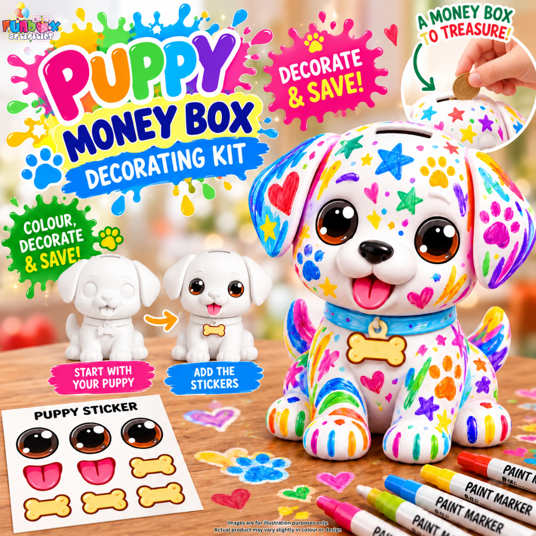 Pre-Order! Puppy Money Box Decorating Kit
