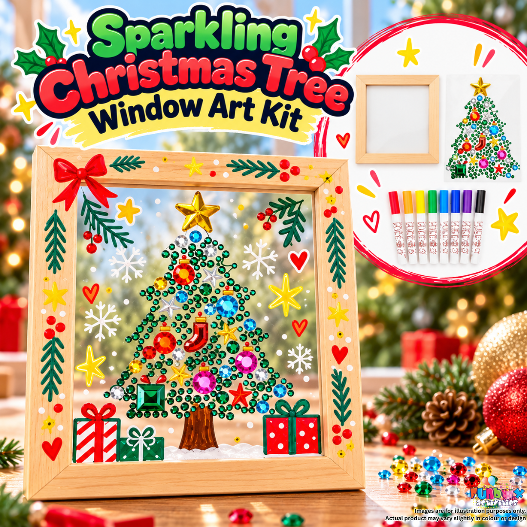 Sparkling Christmas Tree Window Art Kit
