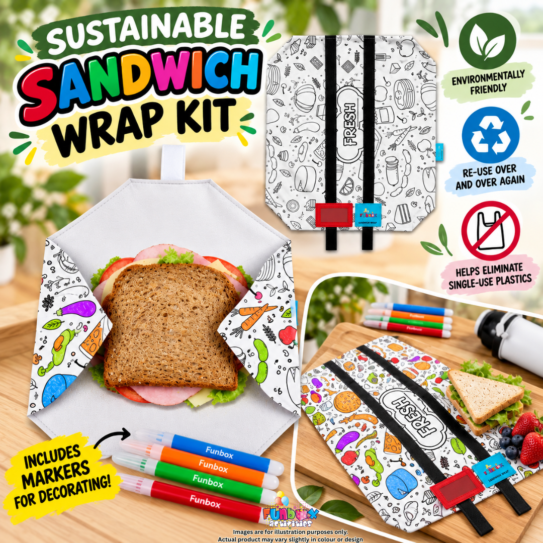 Colour-In Sustainable Sandwich Wrap