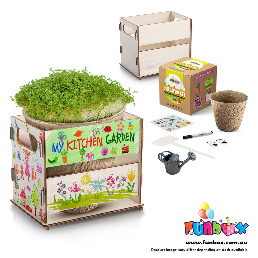 DIY Wooden Windowsill Planter Kit (with Planting Supplies)