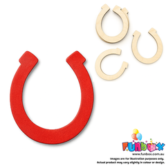 Wooden Horse Shoe 4-Pack