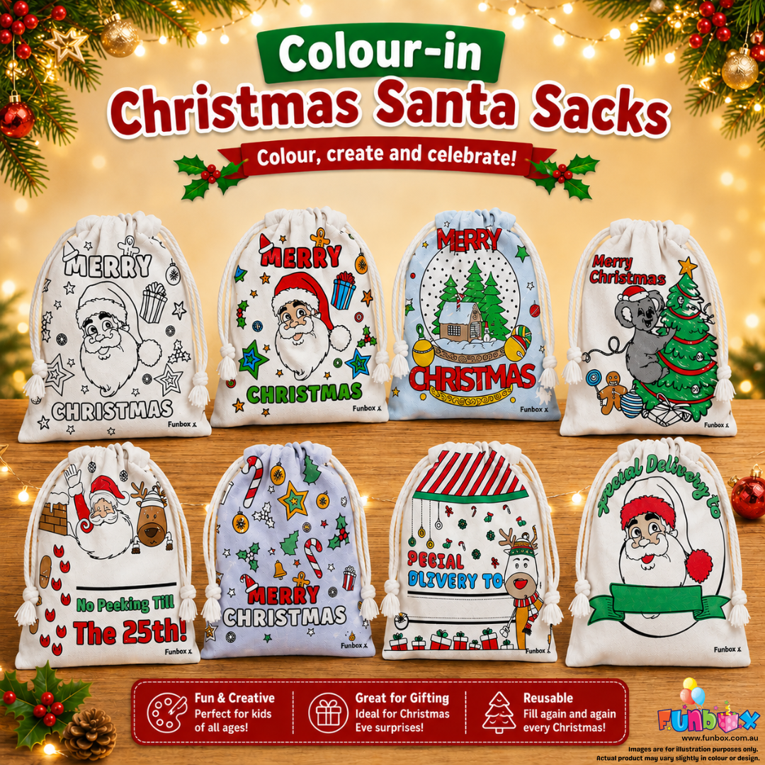 Colour-In Christmas Santa Sack (No Markers)