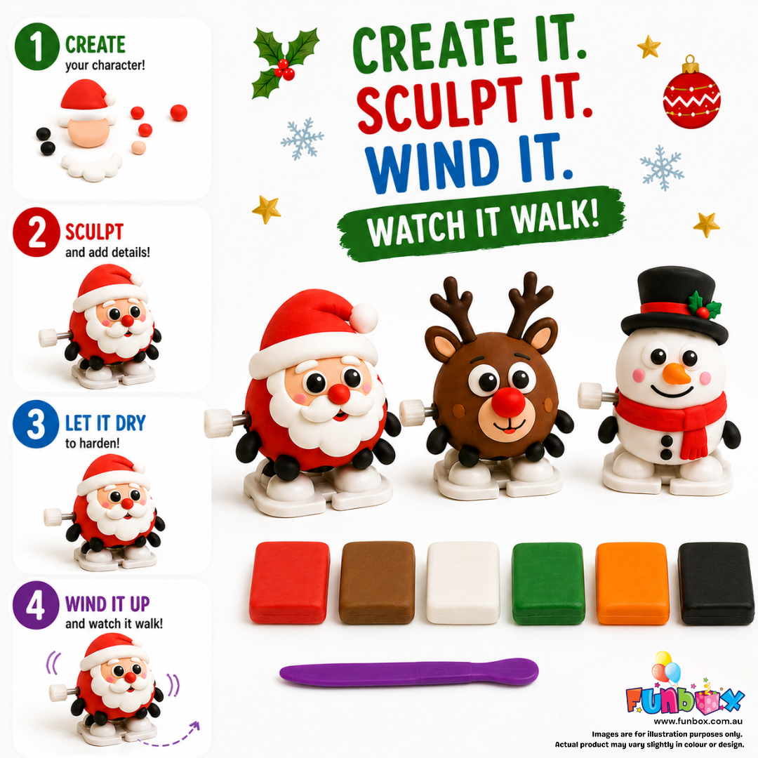 Zoomies - Wind-up Christmas Clay Walkers