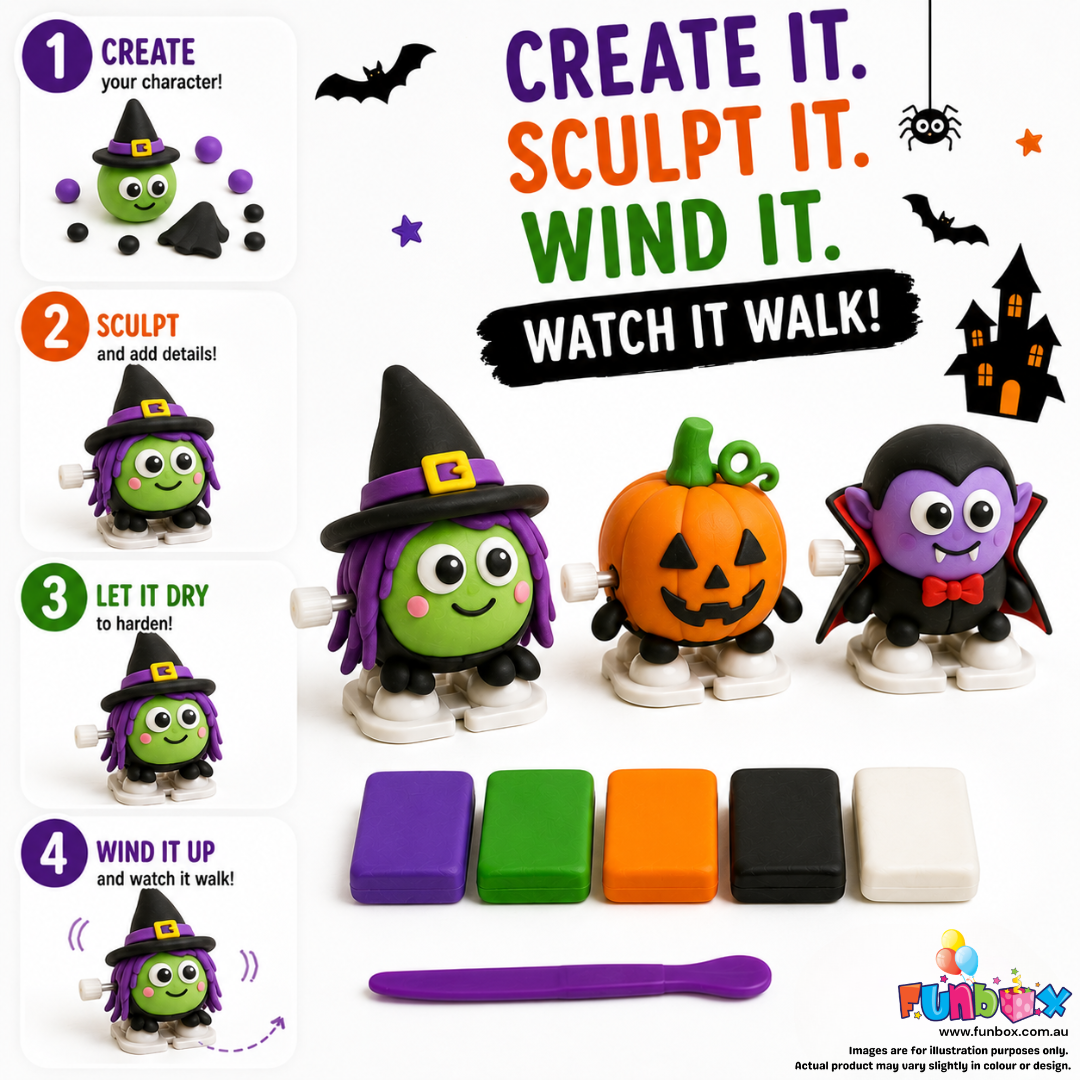 Zoomies - Wind-up Halloween Clay Walkers