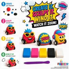 Zoomies - Wind-up Pop-Art Clay Walkers