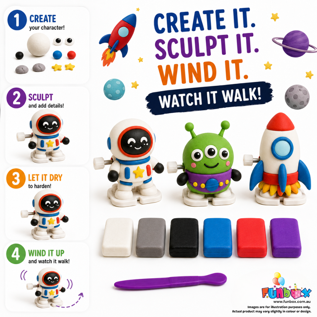 Zoomies - Wind-up Space Clay Walkers