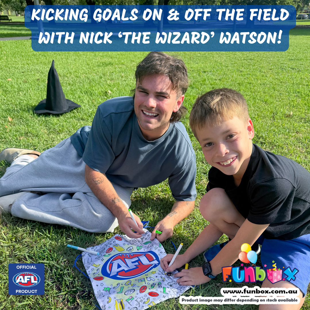 25% OFF BULK BUY SALE! AFL Licensed Colour-In Drawstring Backpack