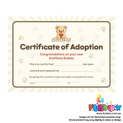 Stuffem Adoption Certificate