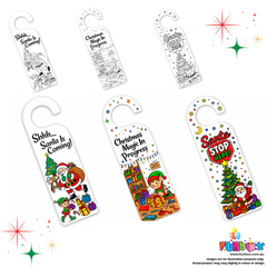 Colour In Christmas Door Hangers