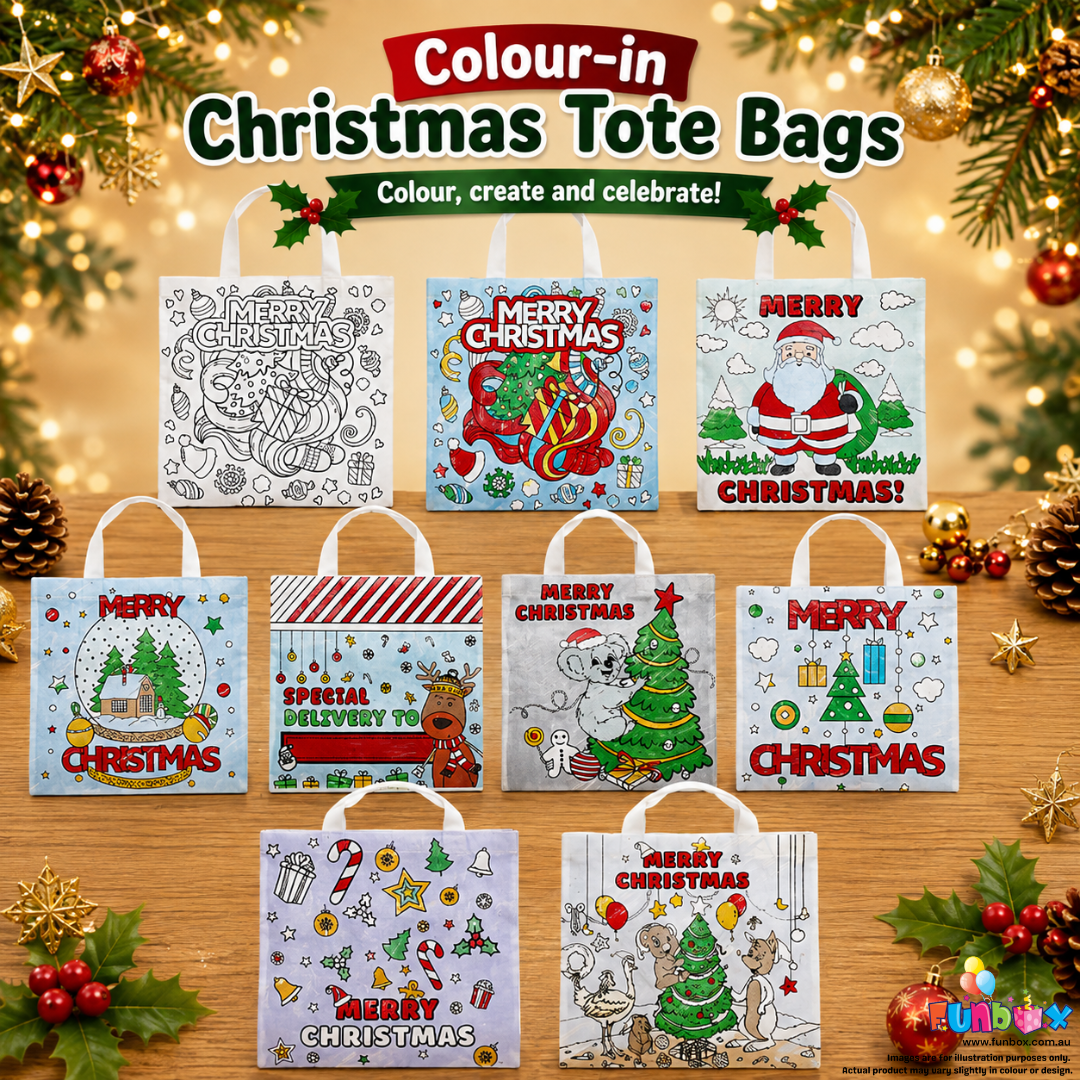 Colour-In Christmas Santa Tote (No Markers)