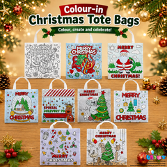 Colour-In Christmas Santa Tote (No Markers)