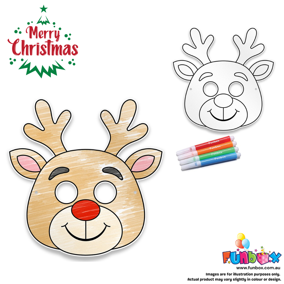 Christmas Reindeer Colour-In Mask