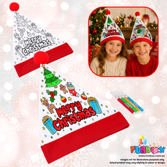 Colour-In Christmas Santa Hat (Includes Markers)