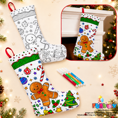 Colour-In Christmas Santa Stocking (with markers)
