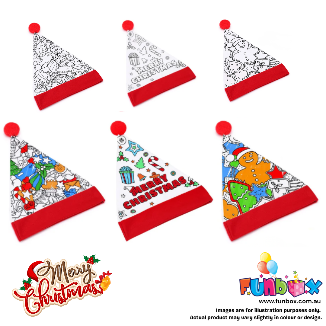 Colour-In Christmas Santa Hat (No Markers)