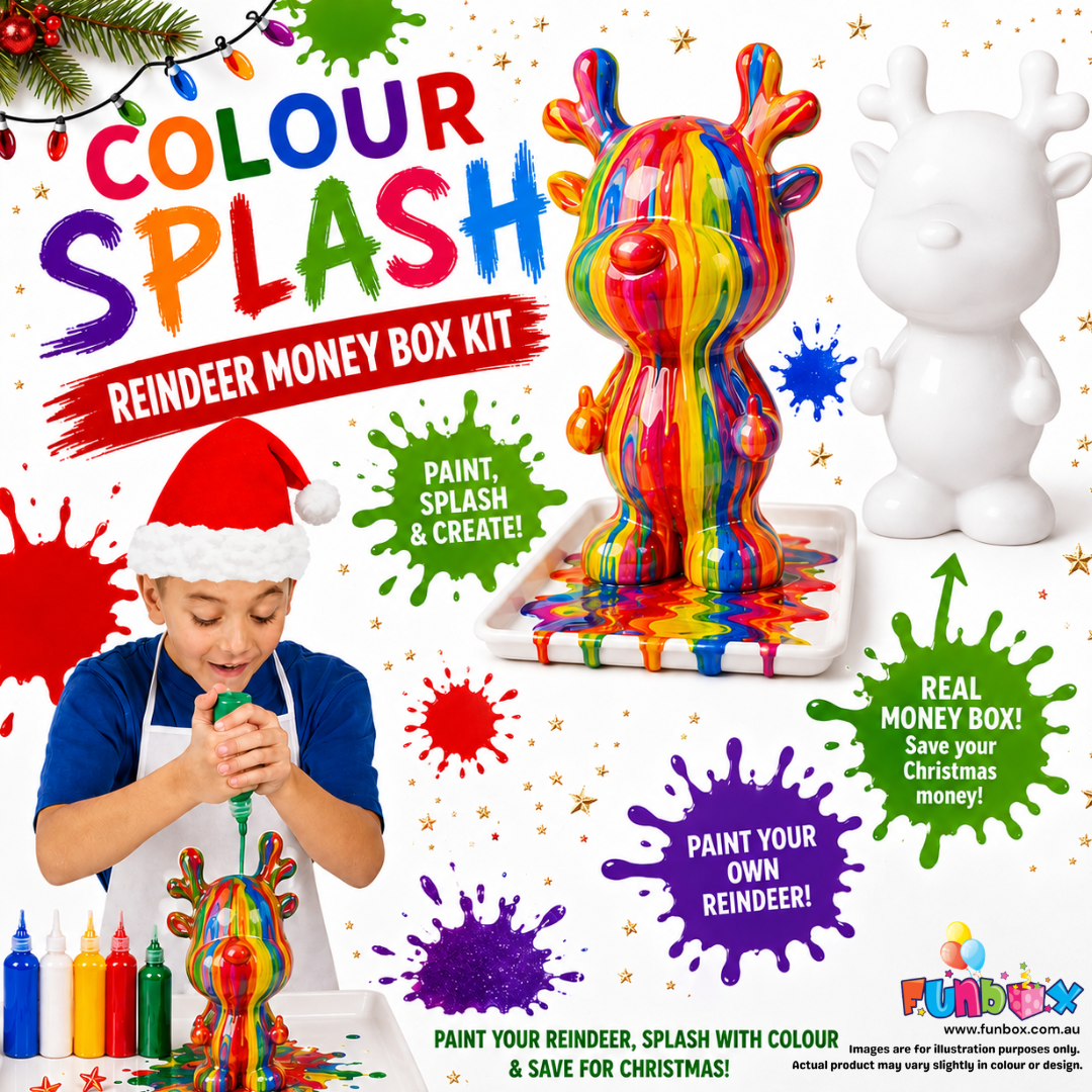 Colour Splash Reindeer Money Box Kit