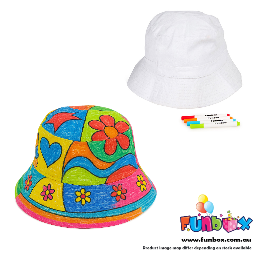 Colour-In Sun Smart Bucket Hat