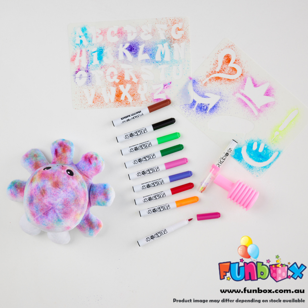 Octopus Stackable Markers Reversible Mood Octopus Plushy Kit with Graffiti Spray Markers – funbox ...