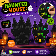 Halloween Spooky House Magic Scratch Art