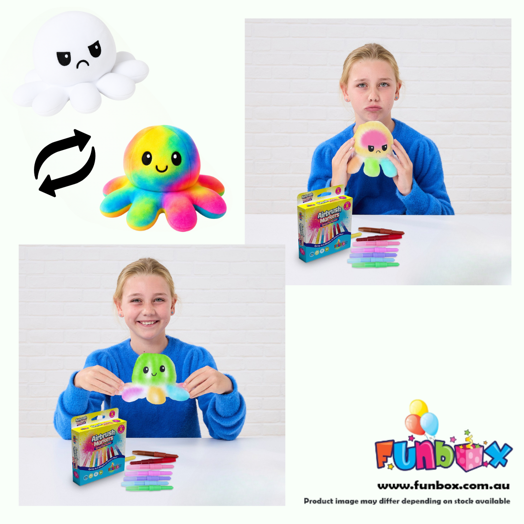 Reversible Mood Octopus Plushy Kit with Airbrush Markers