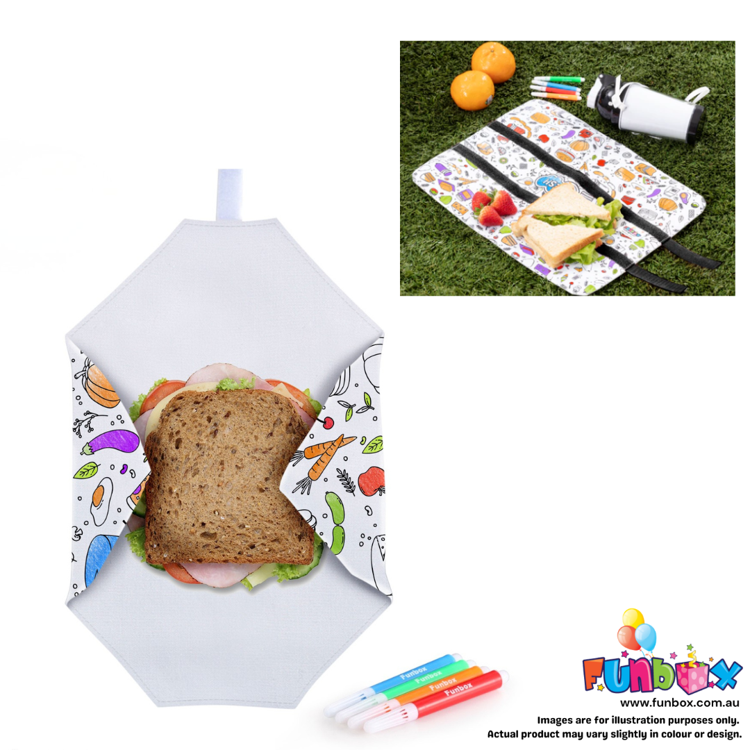 Colour-In Sustainable Sandwich Wrap