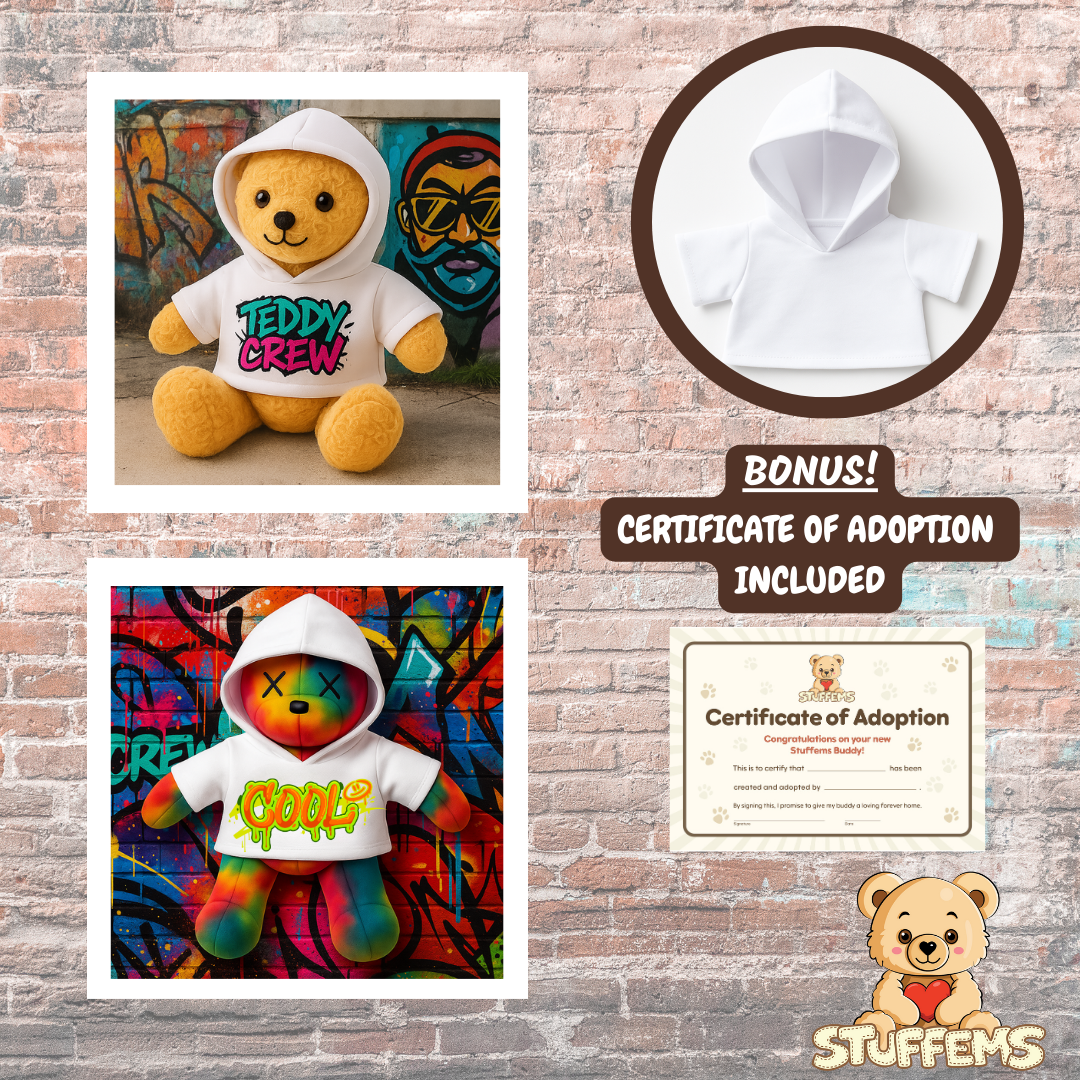 Trendy Teddy Stuffem Kit - with Hooded T-Shirt
