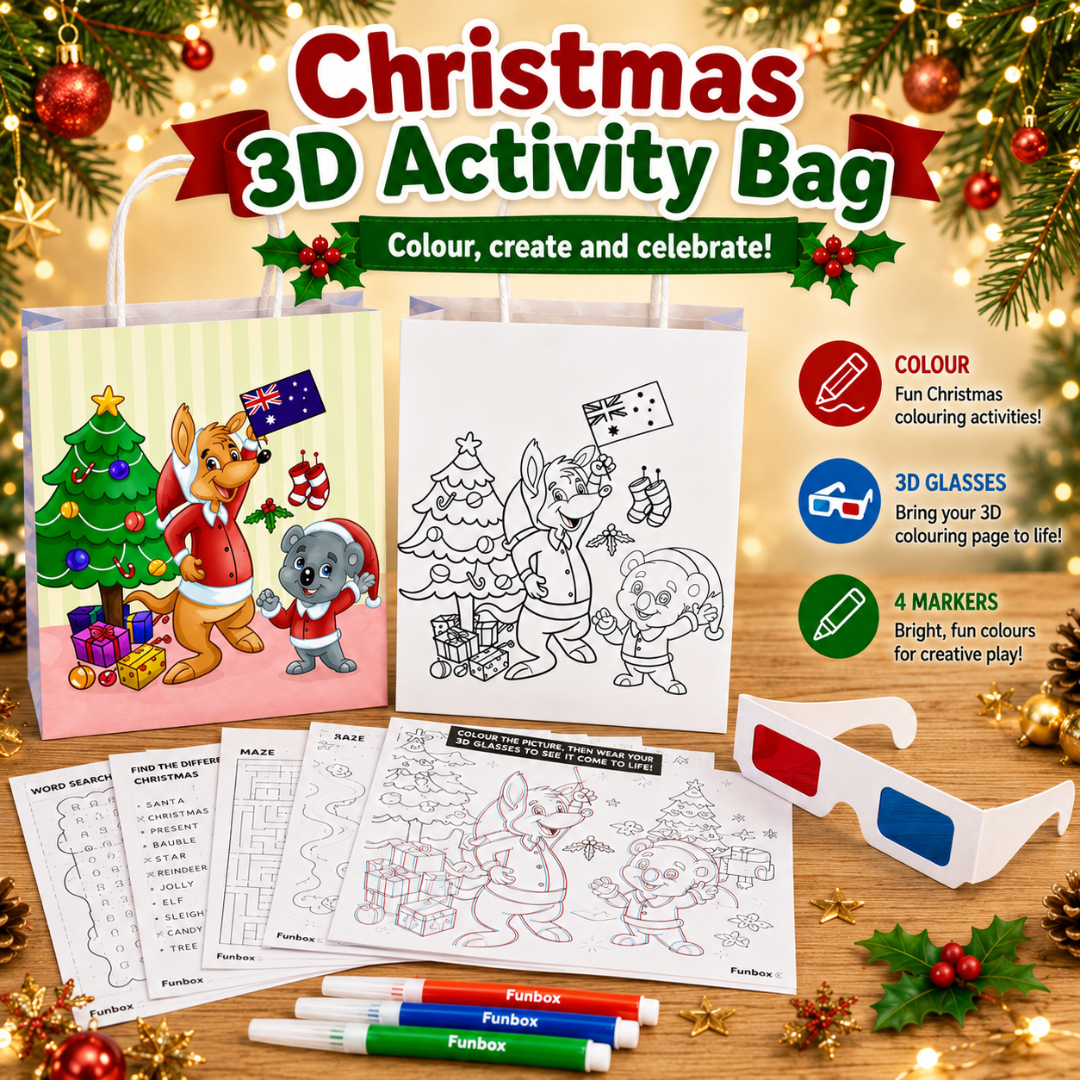 3D Christmas Activity Bag (With Markers)