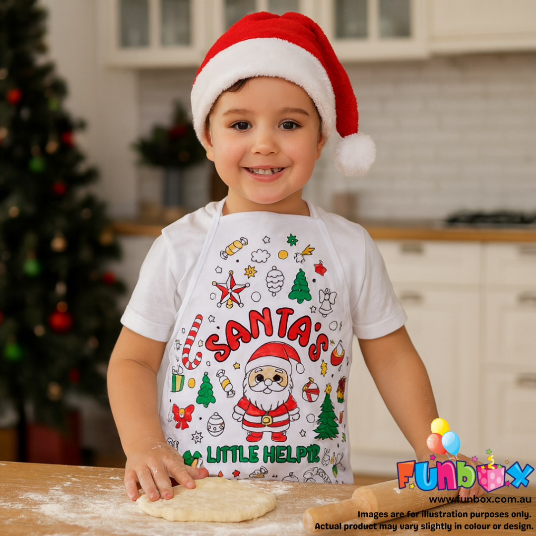Colour-In Christmas Santa's Little Helper Apron