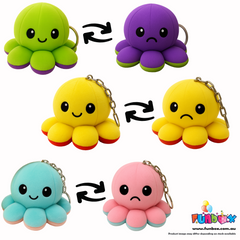 Reversible Mood Octopus Plushy Keyring