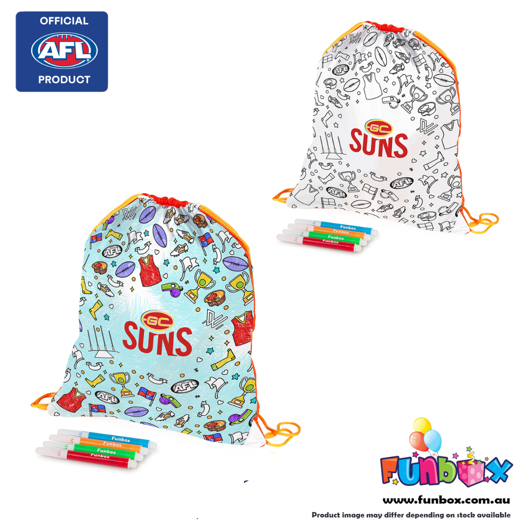 50% OFF: AFL Licensed GOLD COAST SUNS Drawstring Backpack (OLD LOGO)