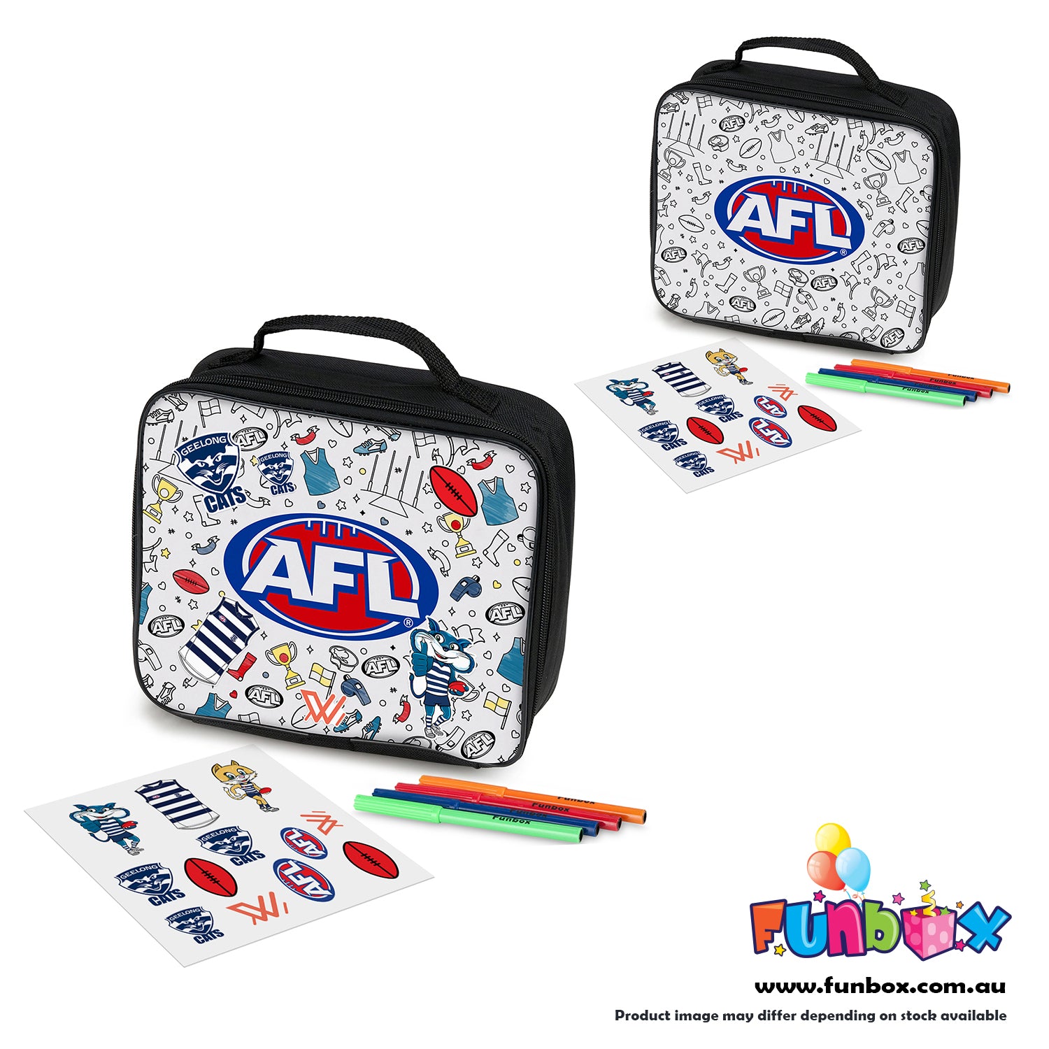 AFL Colour-In Lunch Box - Choose Your Team! (10-PACK)