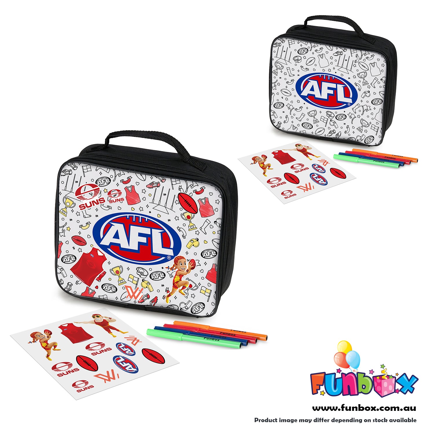 25% OFF BULK BUY SALE! AFL Colour-In Lunch Box - Choose Your Team! (BULK - 50 UNITS)