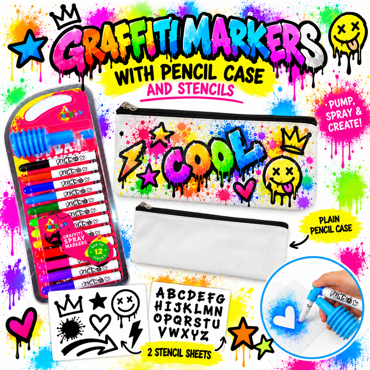 Graffiti Pencil Case Kit
