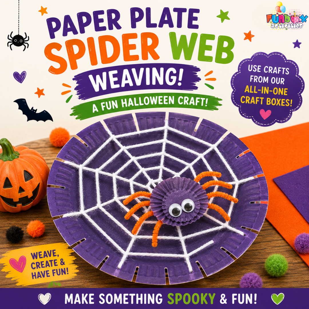 FREE Download: Halloween Paper Plate Spider Weaving Activity!
