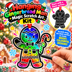 Hanging Gingerbread Man Magic Scratch Art
