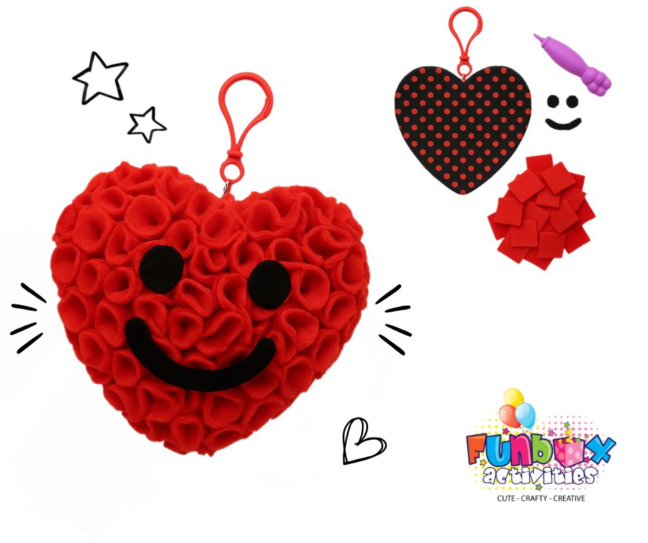 DIY Heart Mini Plush Keyring