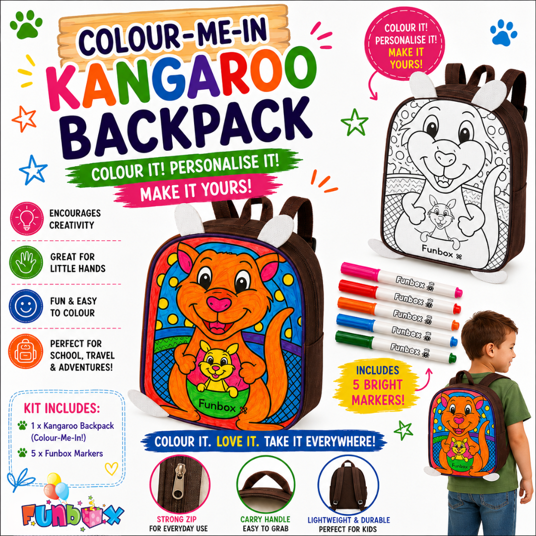 Colour-Me-In Kangaroo Backpack Kit
