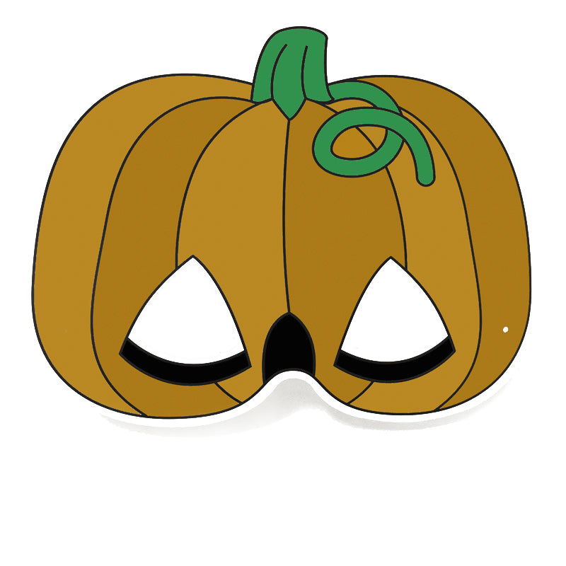 Halloween Jack-o-Lantern Pumpkin Colour-In Mask