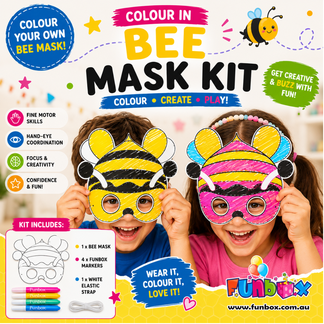 Bee Colour-In Mask Kit