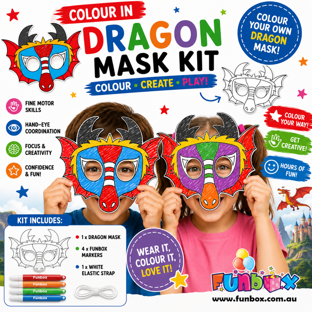 10% OFF BULK BUY: Dragon Colour-In Mask Kit