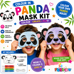 Panda Colour-In Mask Kit
