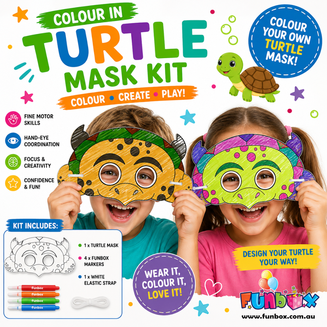 Turtle Colour-In Mask Kit