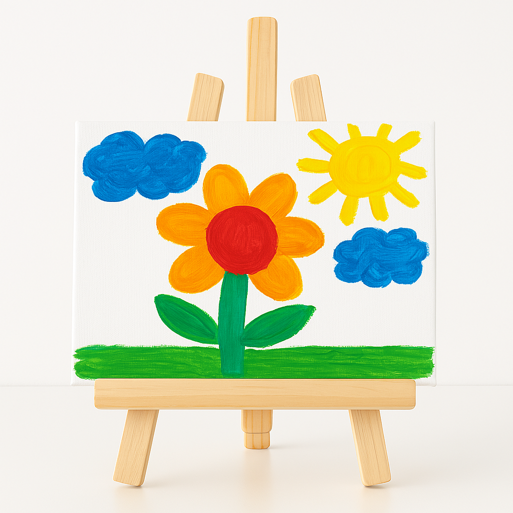 Large Canvas on Easel