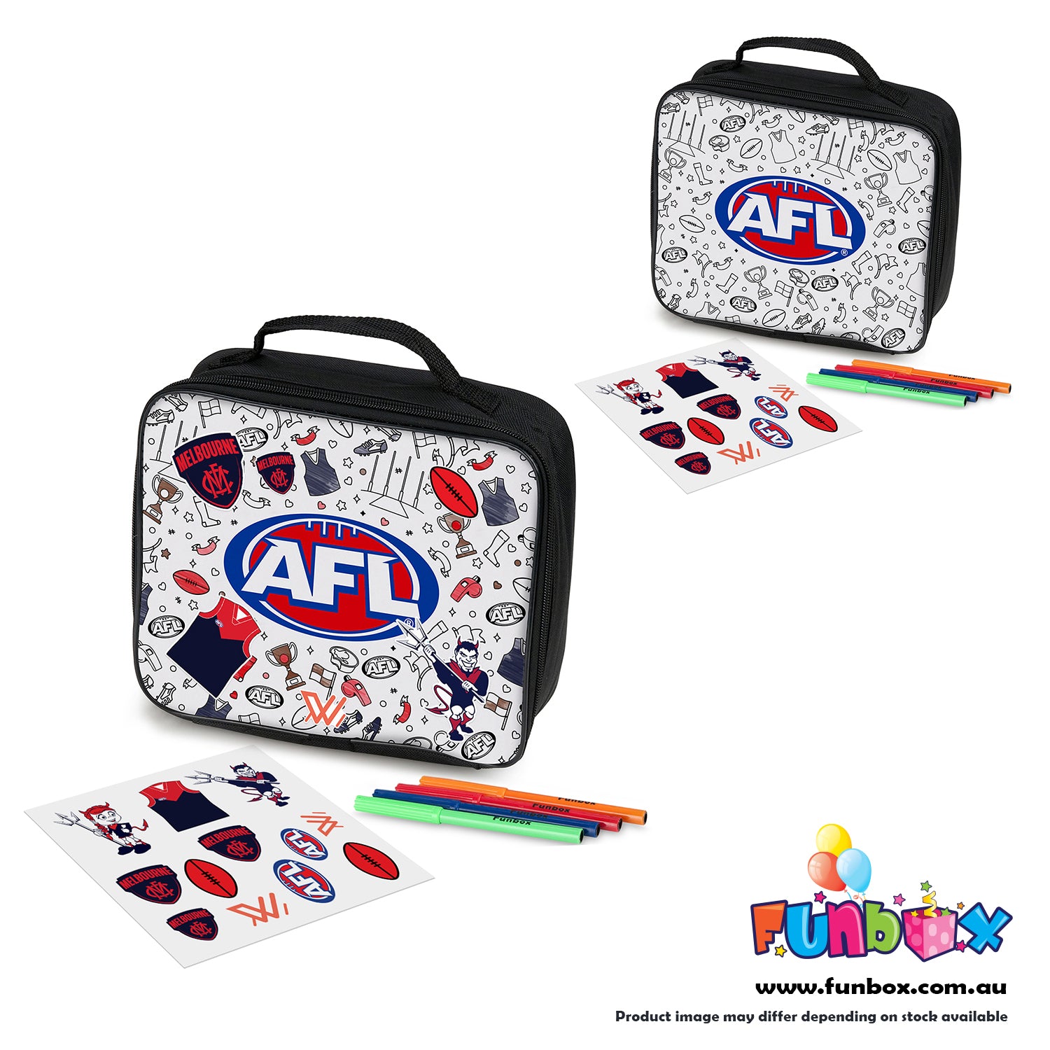 25% OFF BULK BUY SALE! AFL Colour-In Lunch Box - Choose Your Team! (BULK - 50 UNITS)